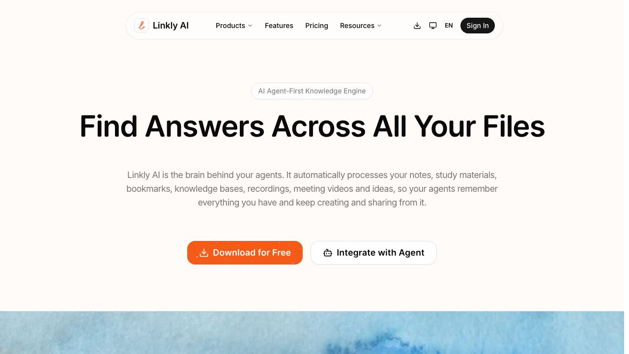 Linkly AI 网站截图