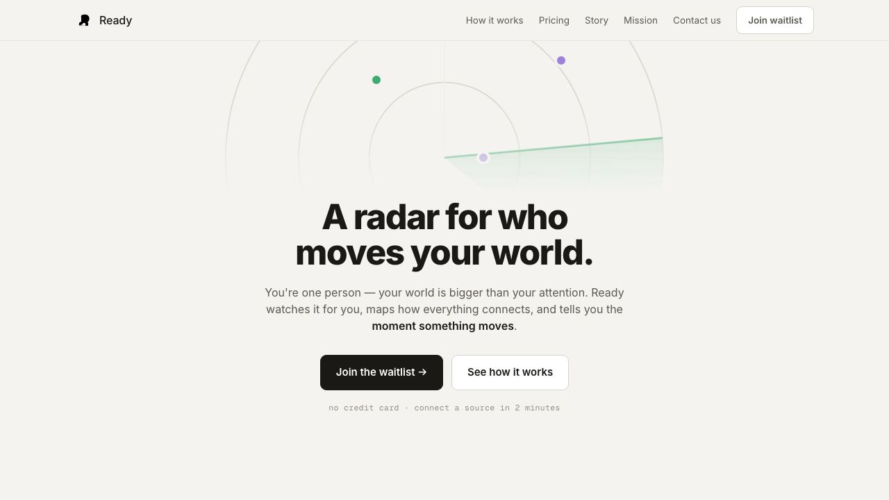 Ready website screenshot