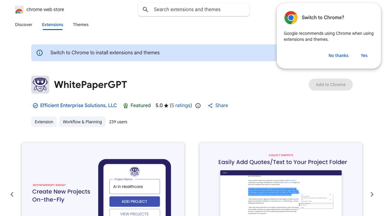 WhitePaperGPT 网站截图