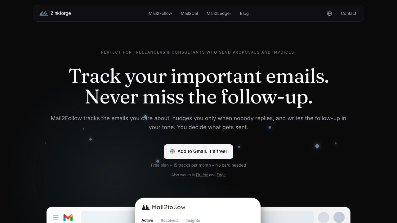 Mail2Follow website screenshot