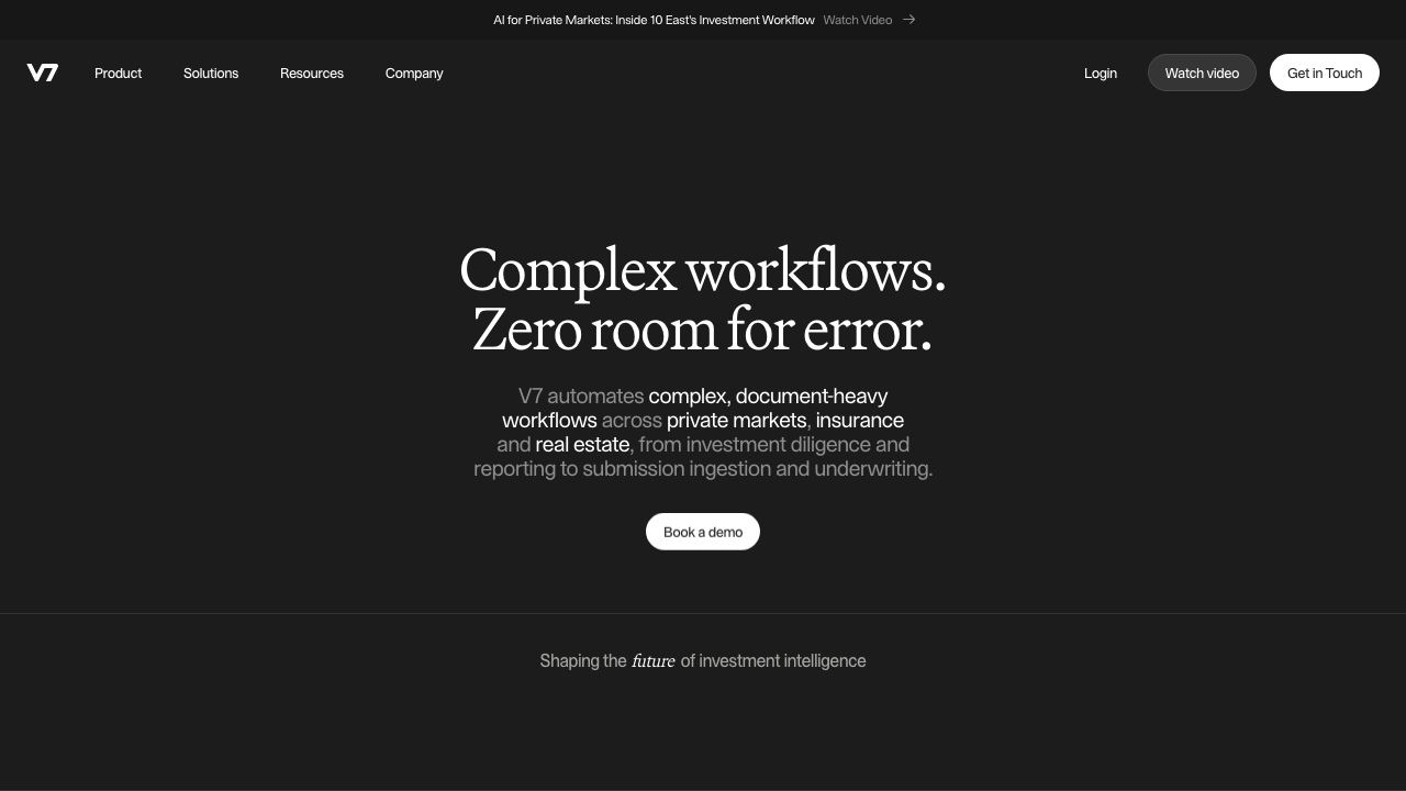 V7 Lab website screenshot