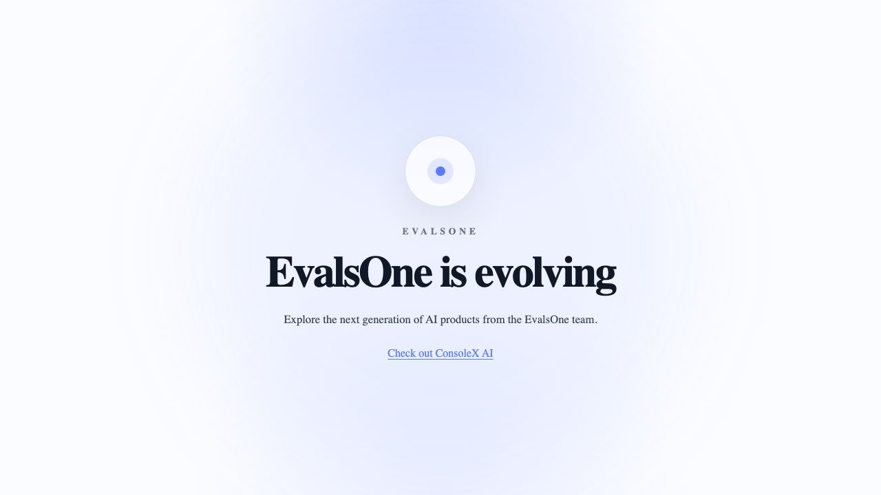 EvalsOne 网站截图