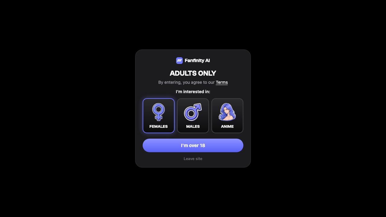 Fanfinity AI 网站截图