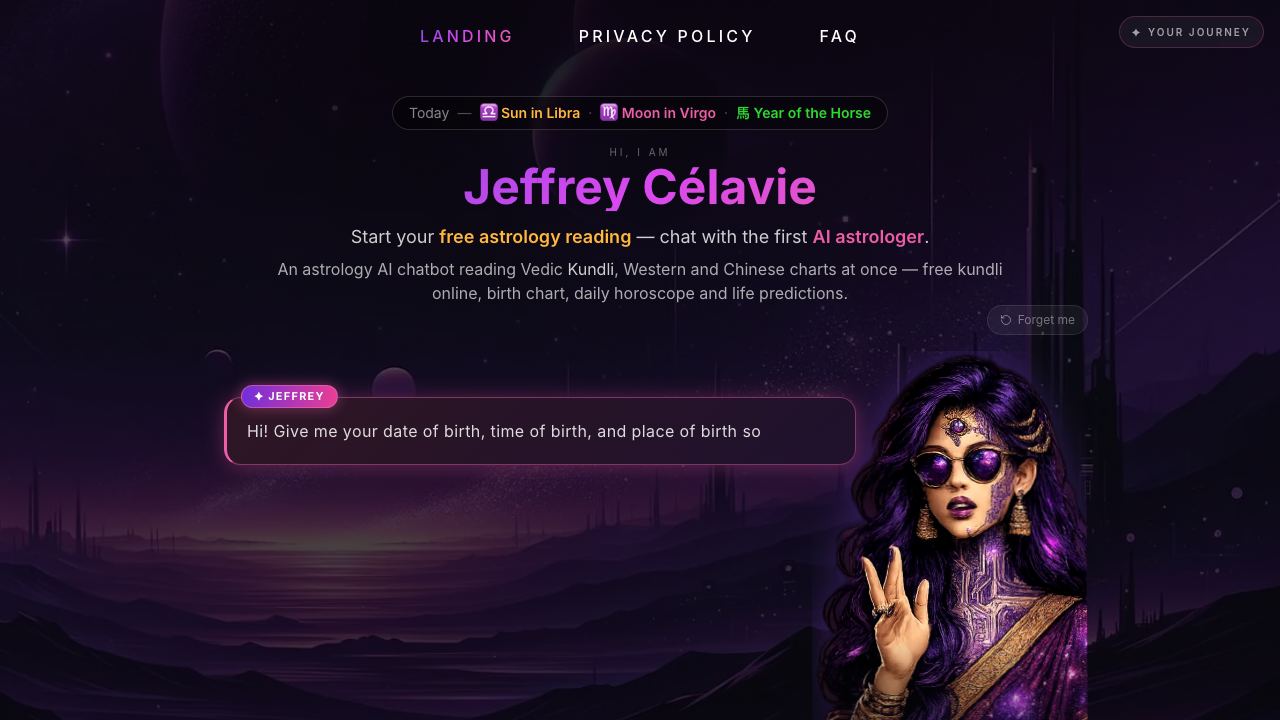 Jeffrey Celavie 网站截图