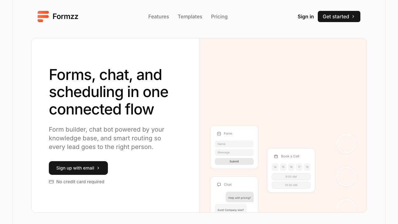 Formzz 网站截图