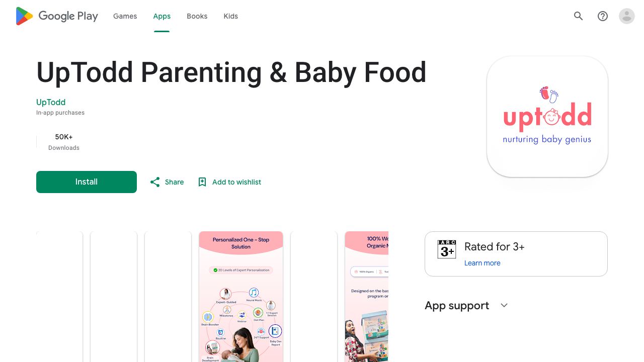Personalised Baby Food App - Free 网站截图