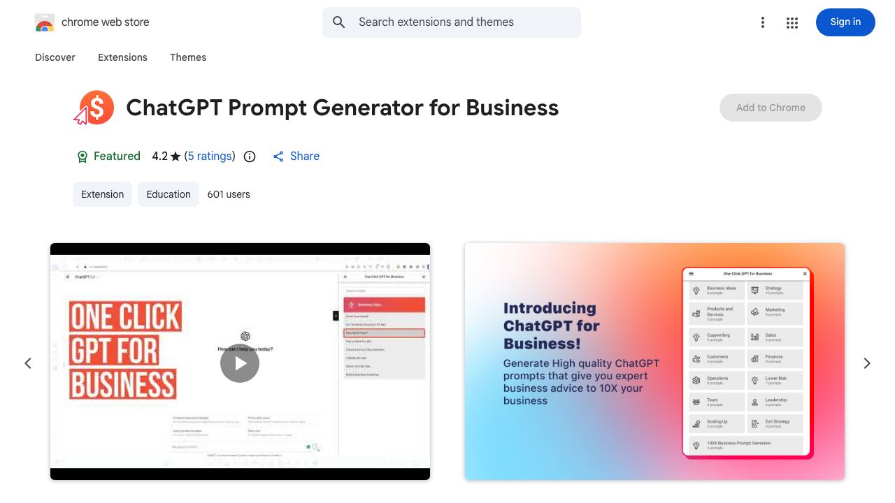 One-Click GPT for Business 网站截图