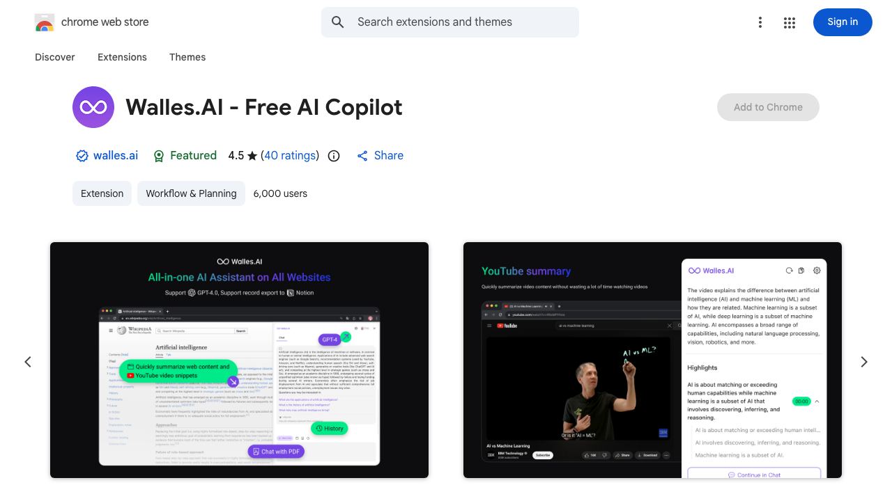 Walles.AI - Free AI Copilot 网站截图