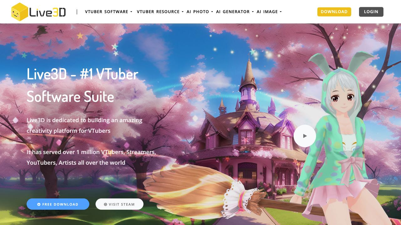 Live3D website screenshot