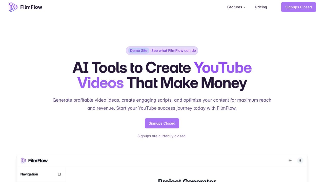 FilmFlow 网站截图