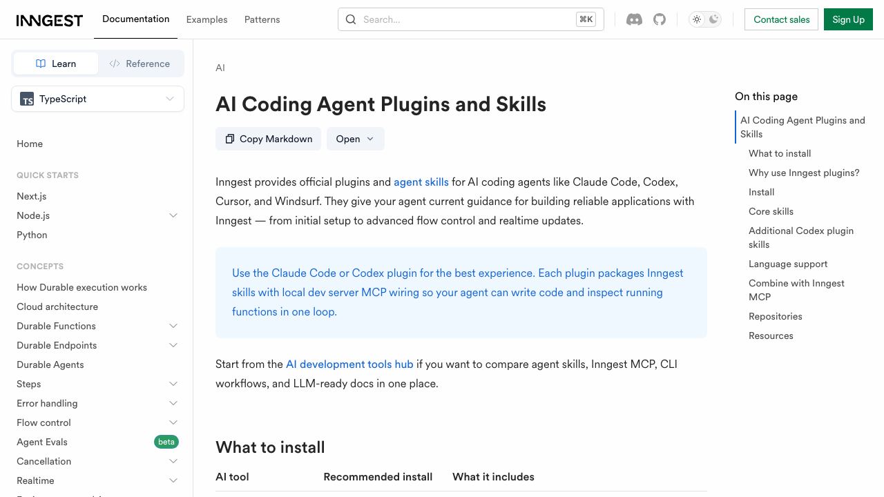 Inngest website screenshot