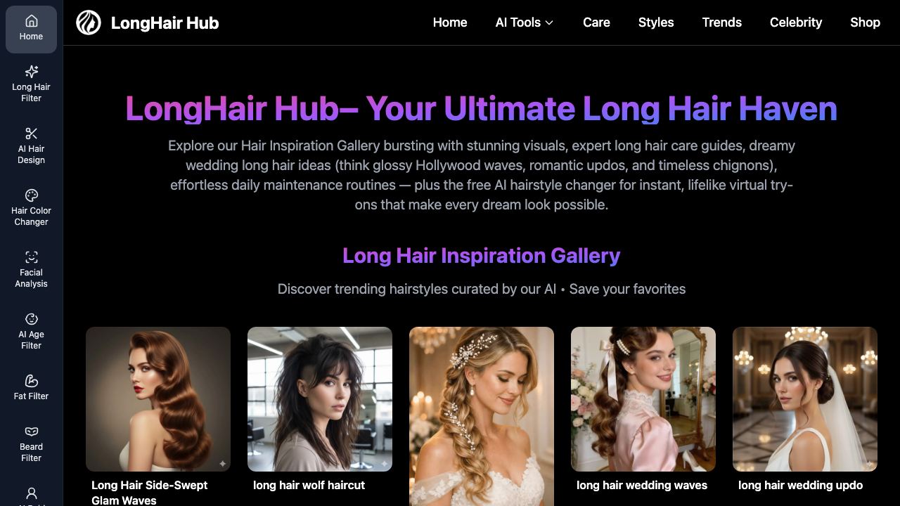LongHair 网站截图