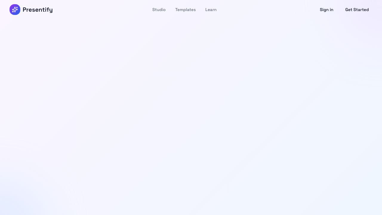 Presentify.ai website screenshot