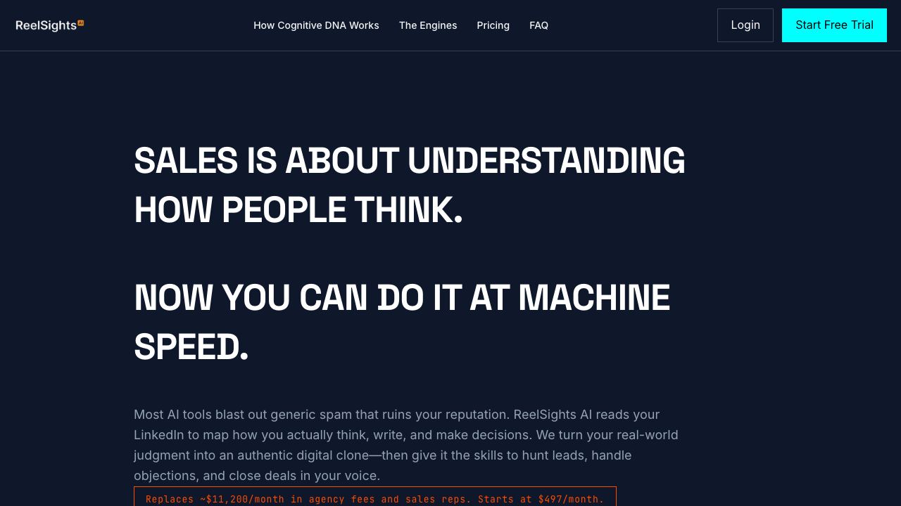 ReelSights AI 网站截图