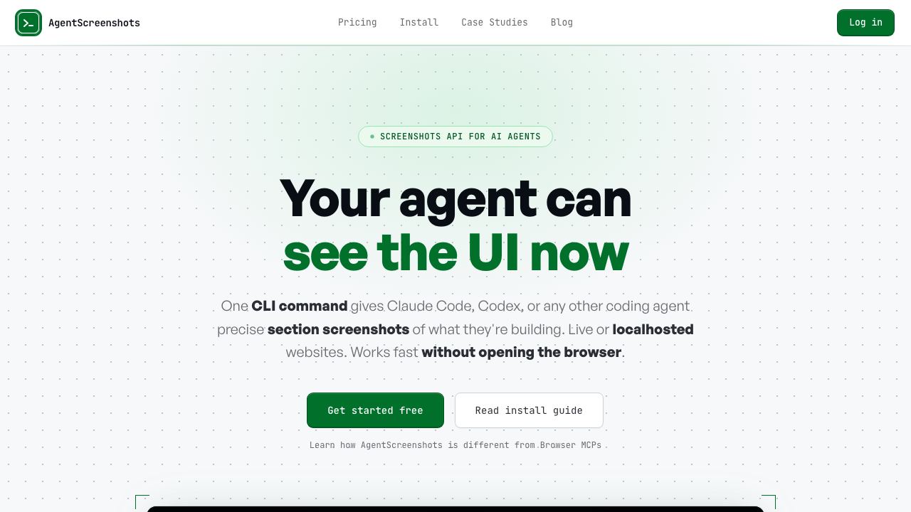 AgentScreenshots 网站截图