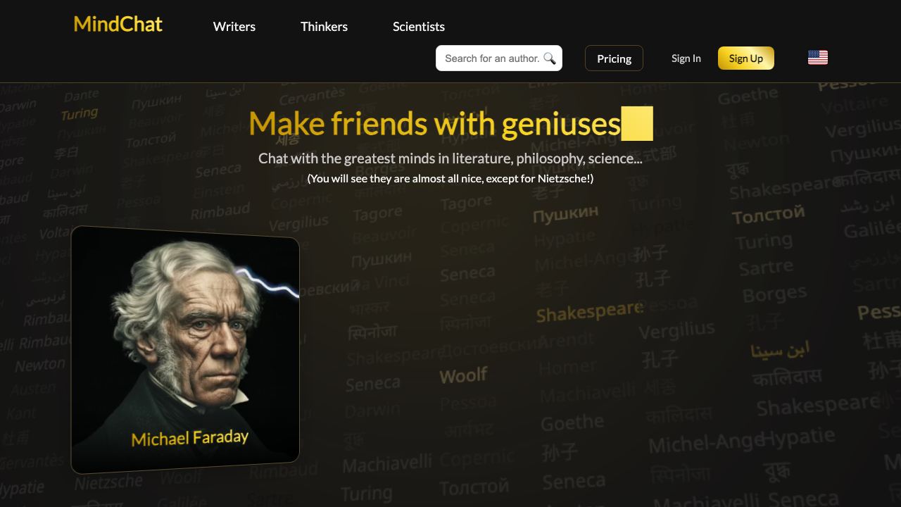 MindChat World website screenshot