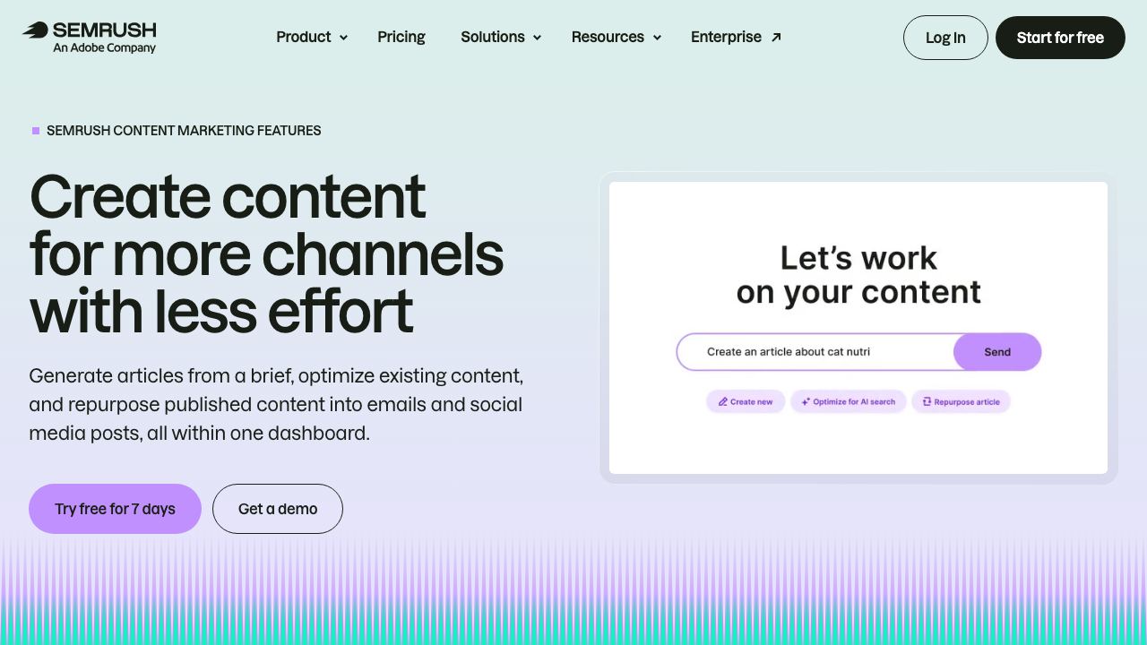 Semrush Content Toolkit 网站截图