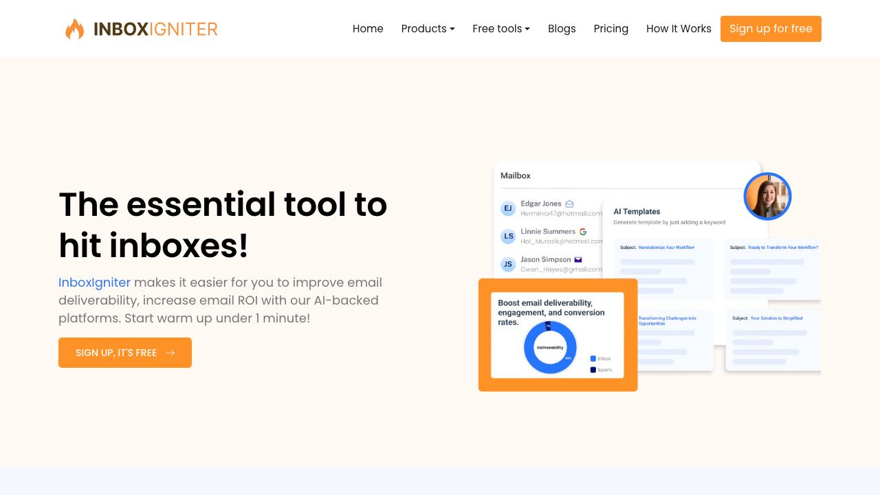 InboxIgniter 网站截图