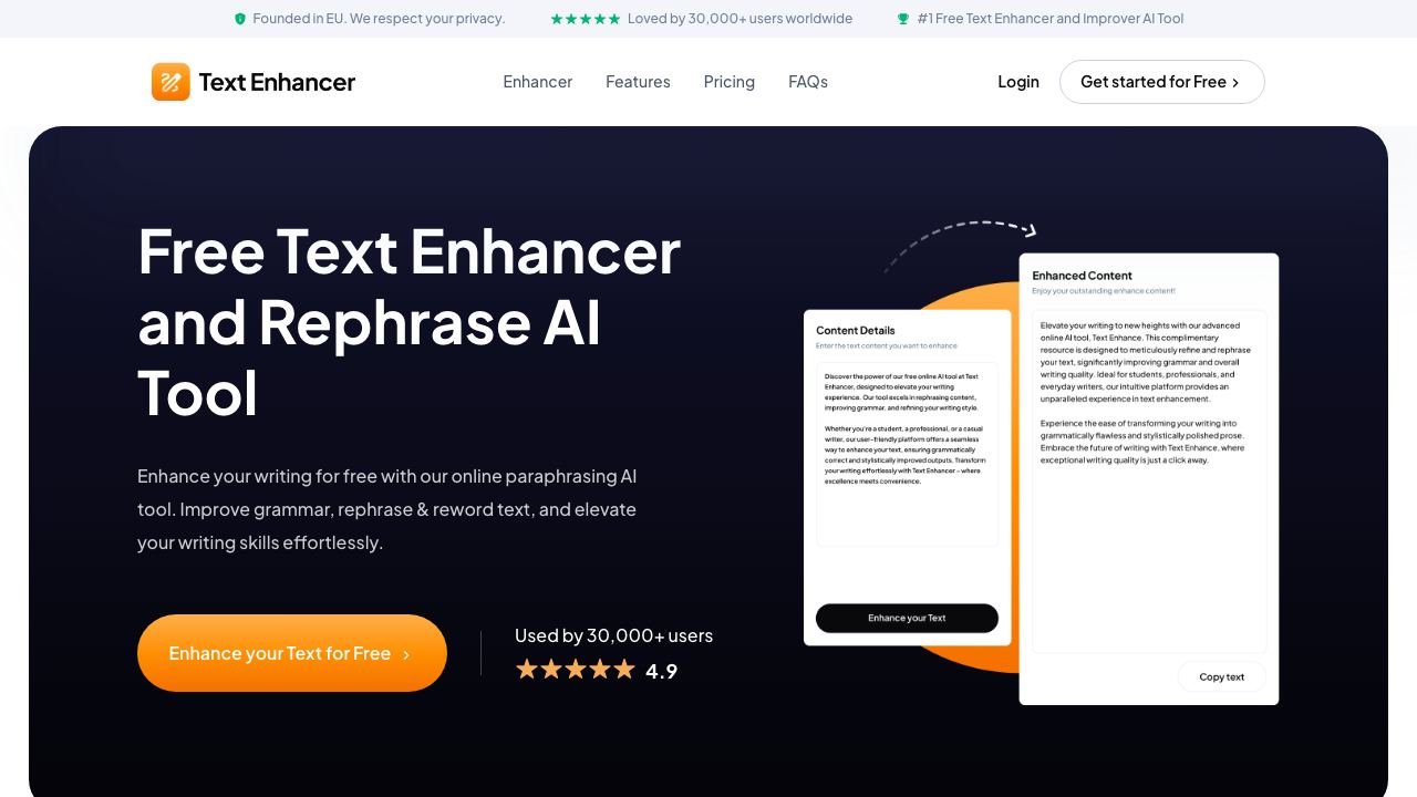 Text Enhancer AI 网站截图