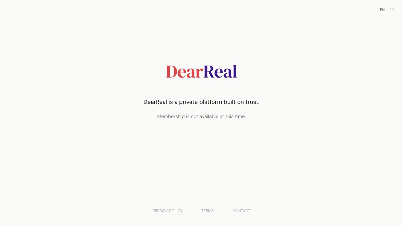 DearReal website screenshot