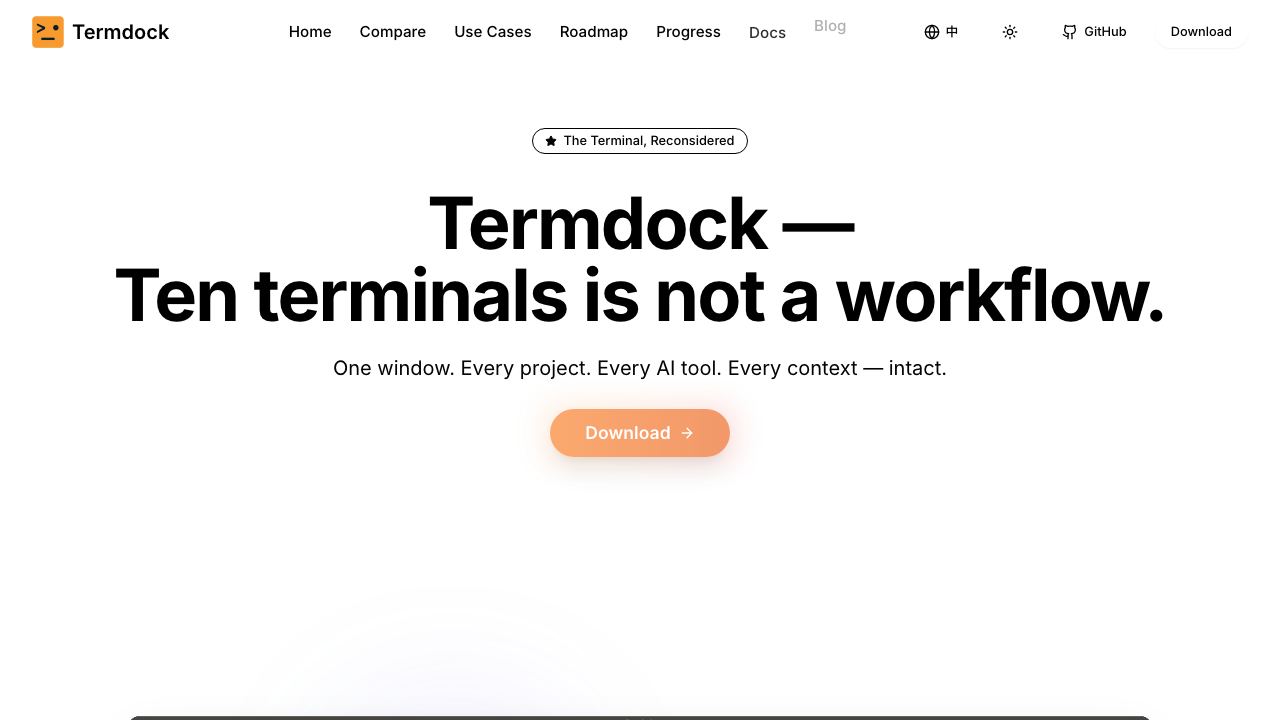 Termdock website screenshot