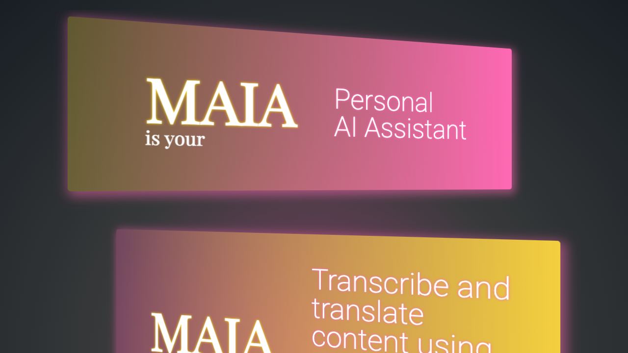 MAIA - My AI Assistant website screenshot