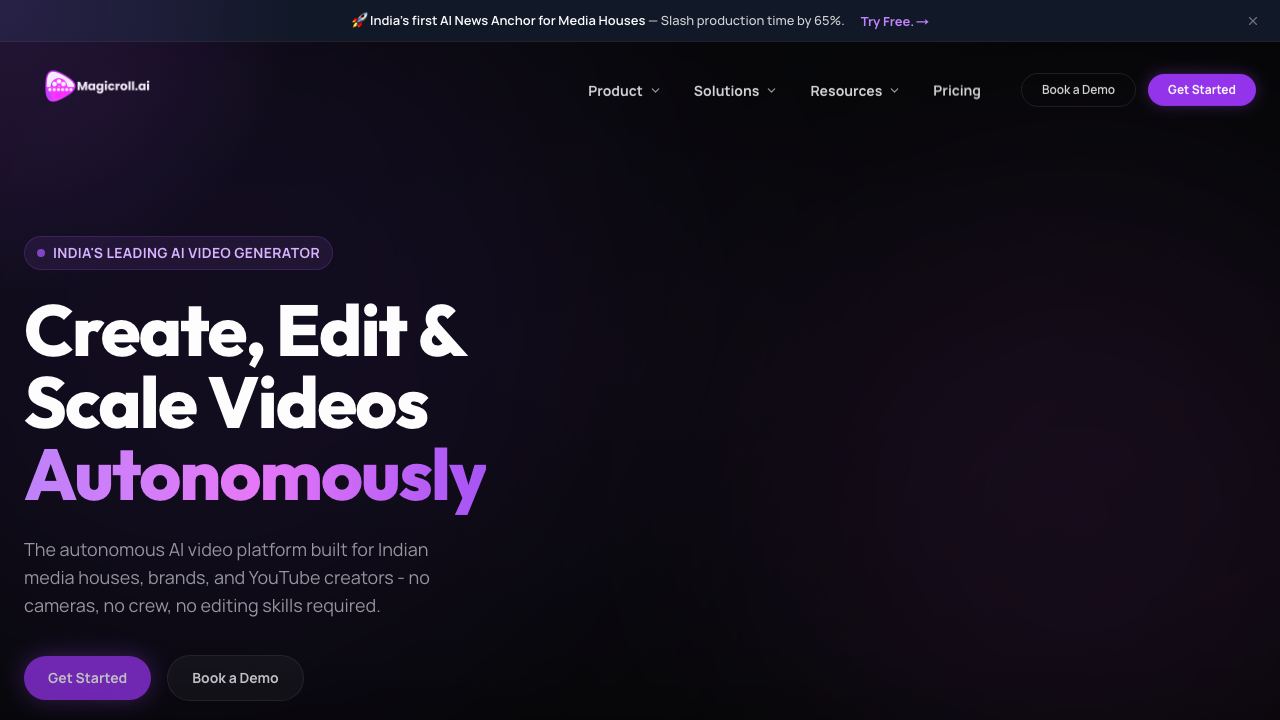 Magicroll.ai website screenshot