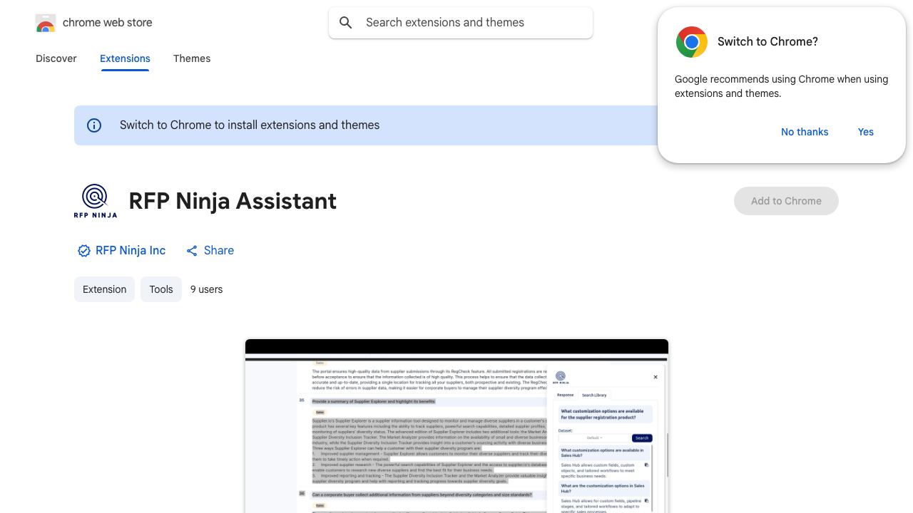 RFP Ninja Assistant 网站截图