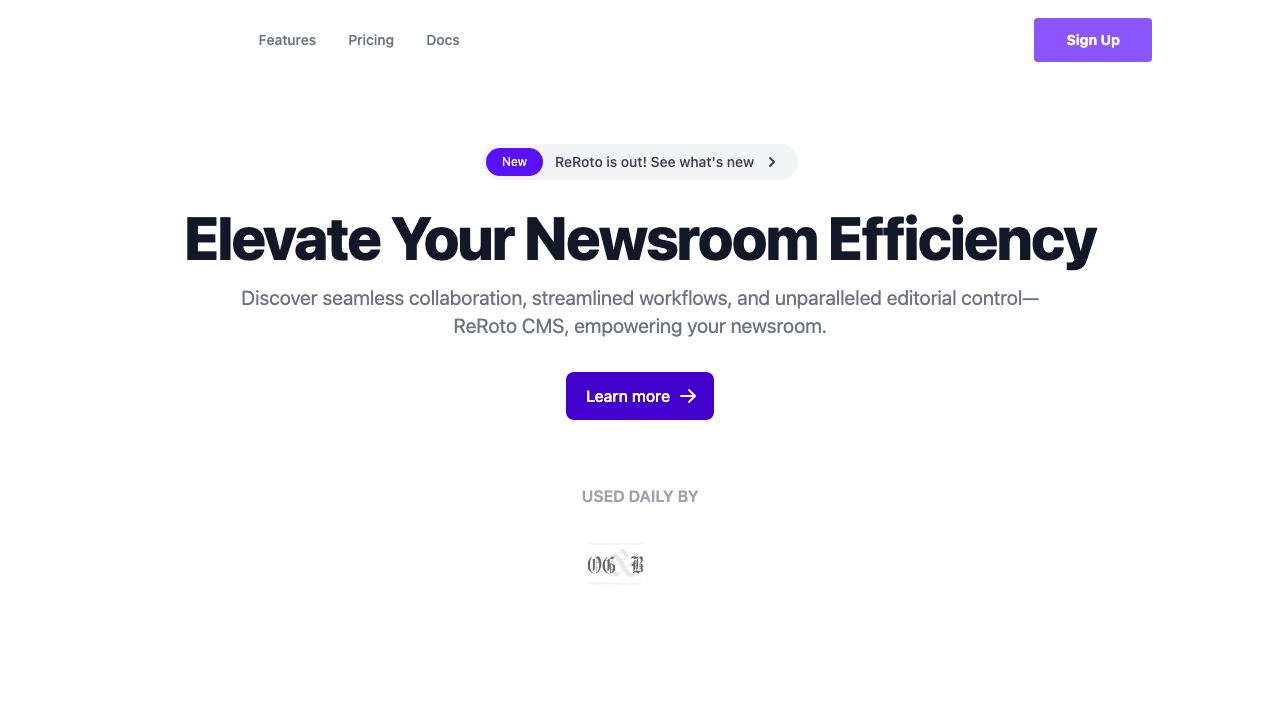 ReRoto website screenshot