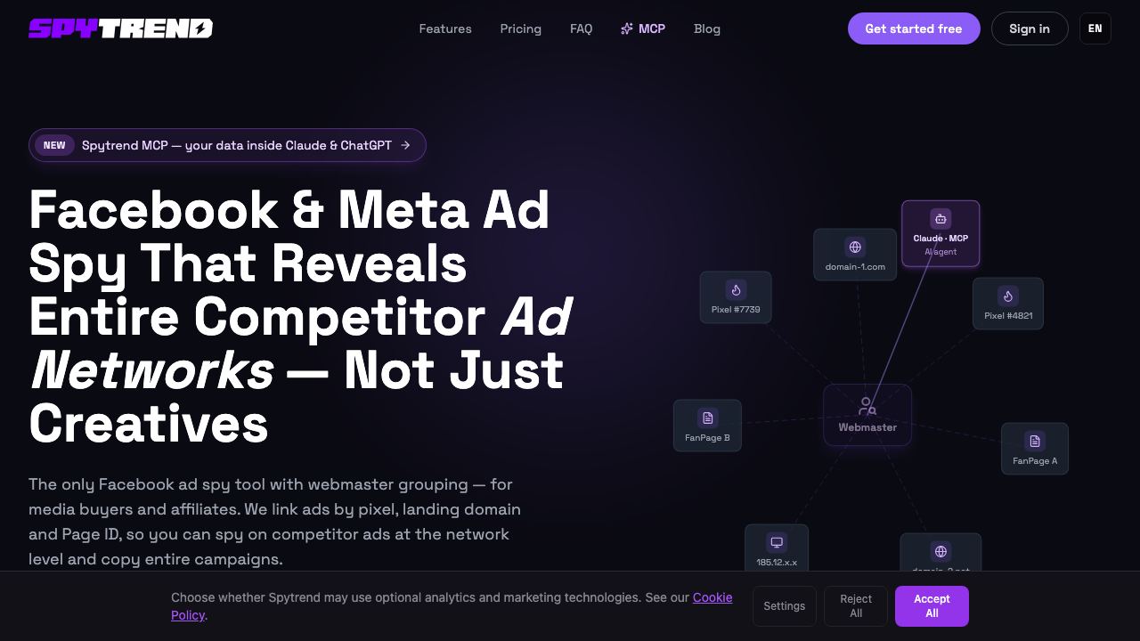 SpyTrend website screenshot