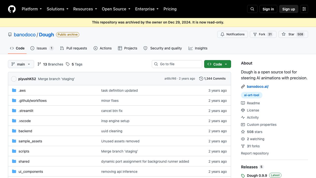 Dough website screenshot