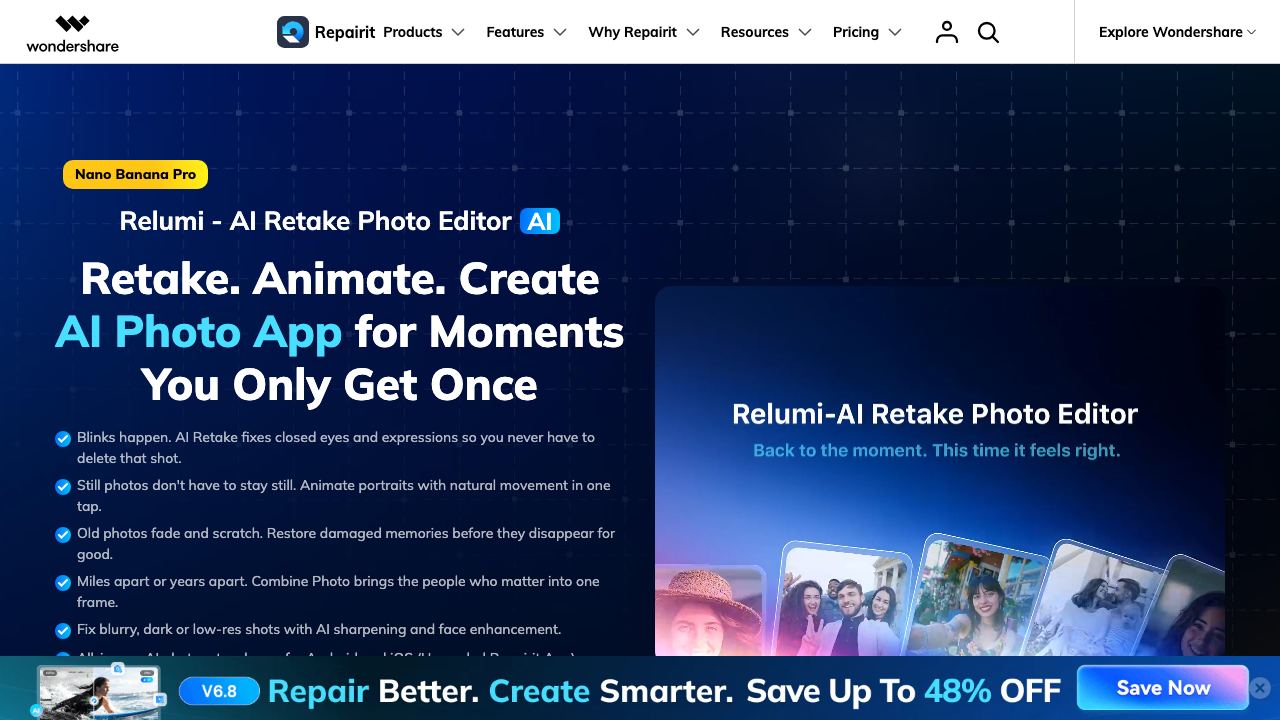 Relumi website screenshot