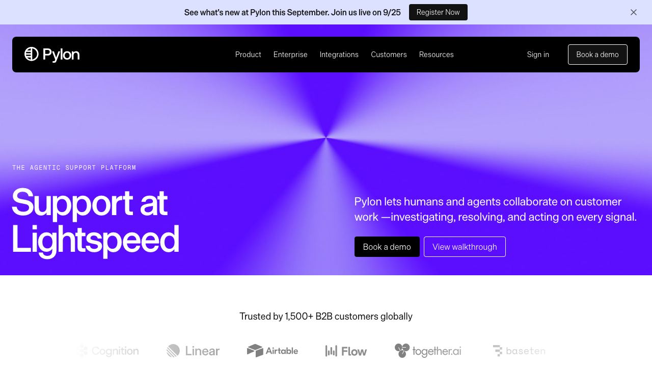 Pylon website screenshot
