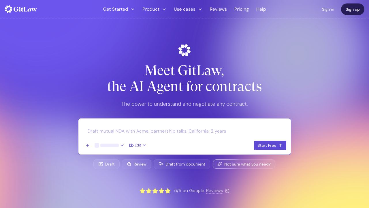 GitLaw website screenshot