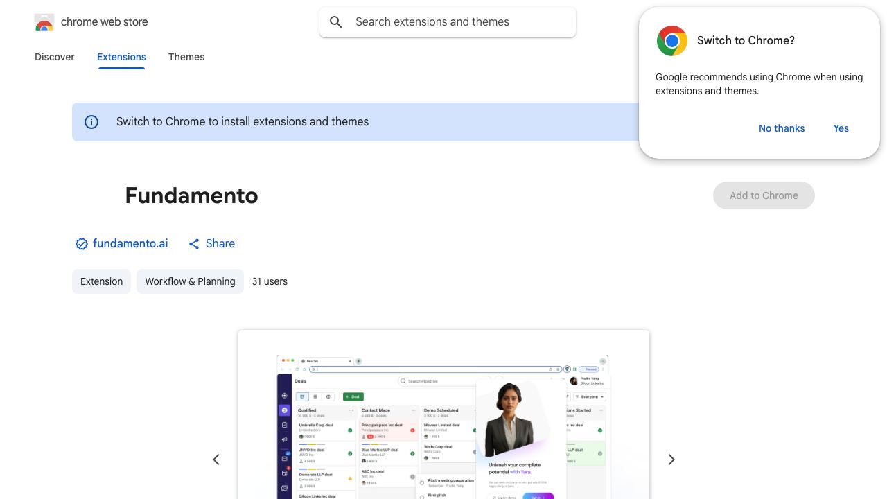 Fundamento 网站截图
