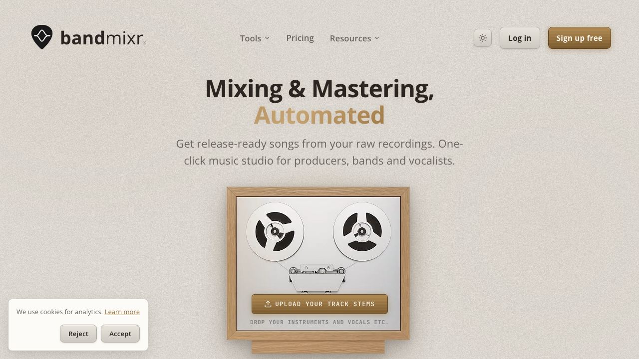 Bandmixr 网站截图