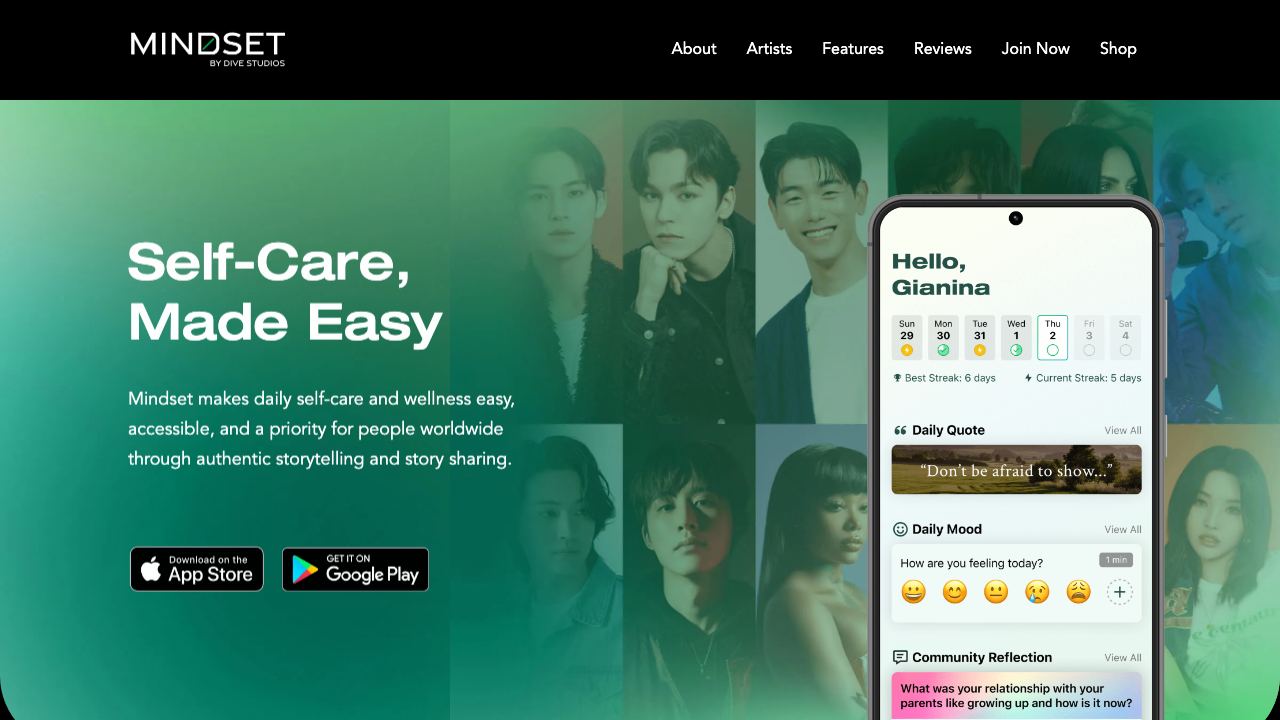 Mood AI by Mindset website screenshot