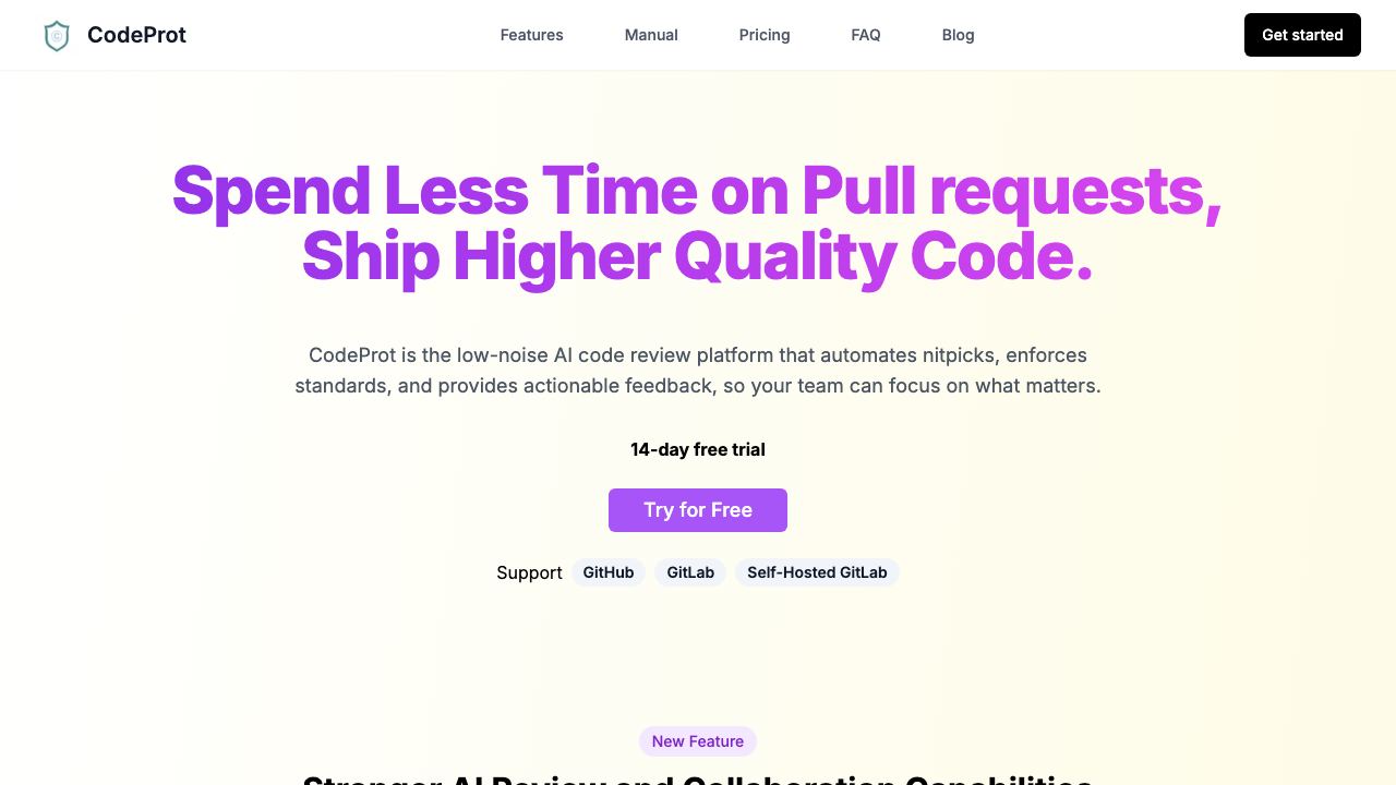 CodeProt 网站截图