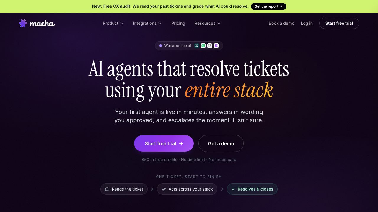 macha website screenshot