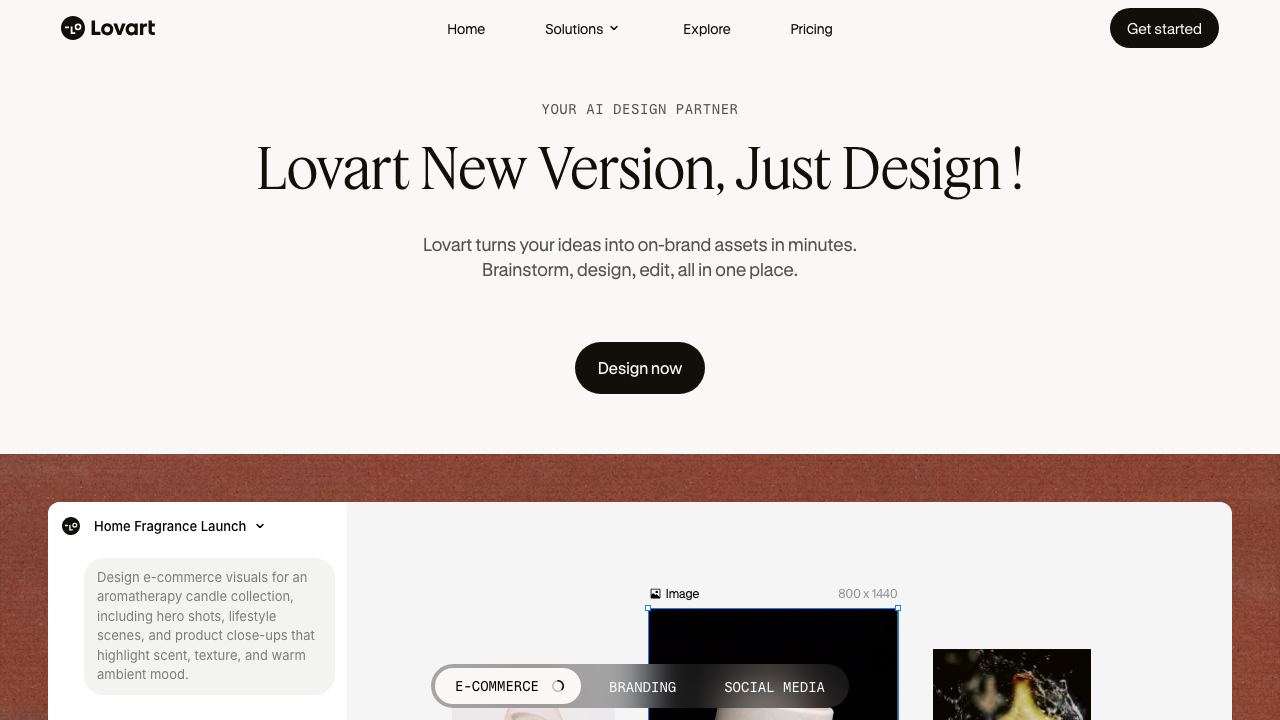 Lovart 网站截图