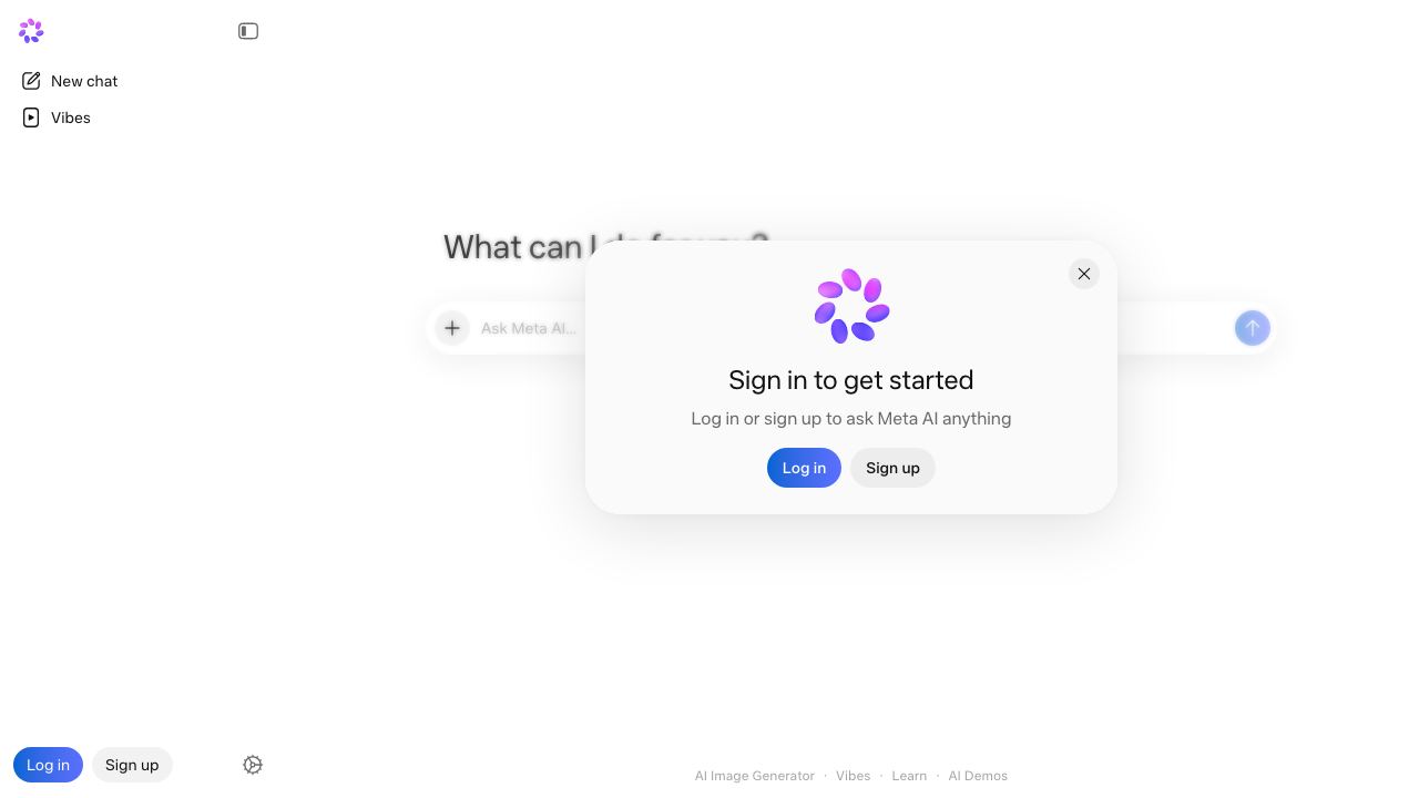 Imagine with Meta AI 网站截图