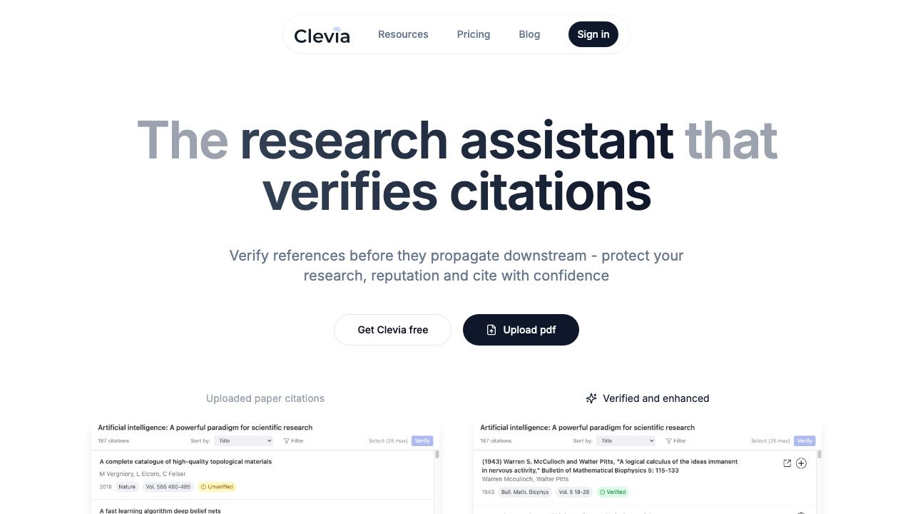 Clevia 网站截图