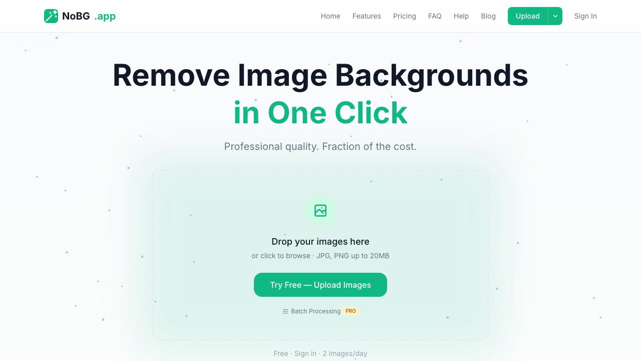 NoBG.app 网站截图