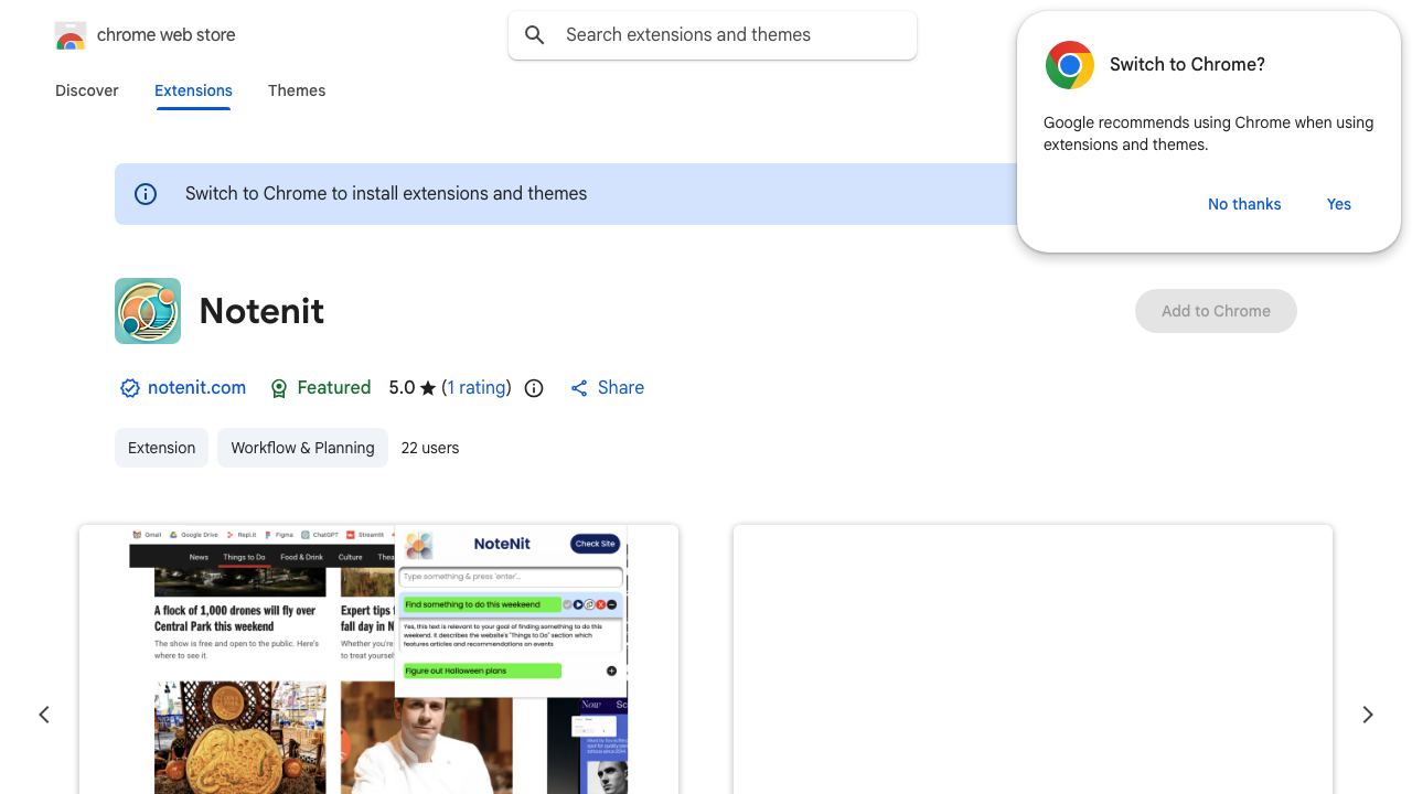 Notenit 网站截图