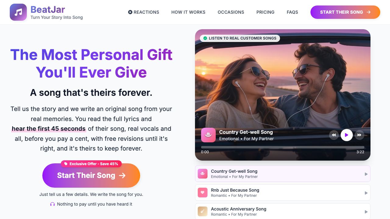 BeatJar 网站截图