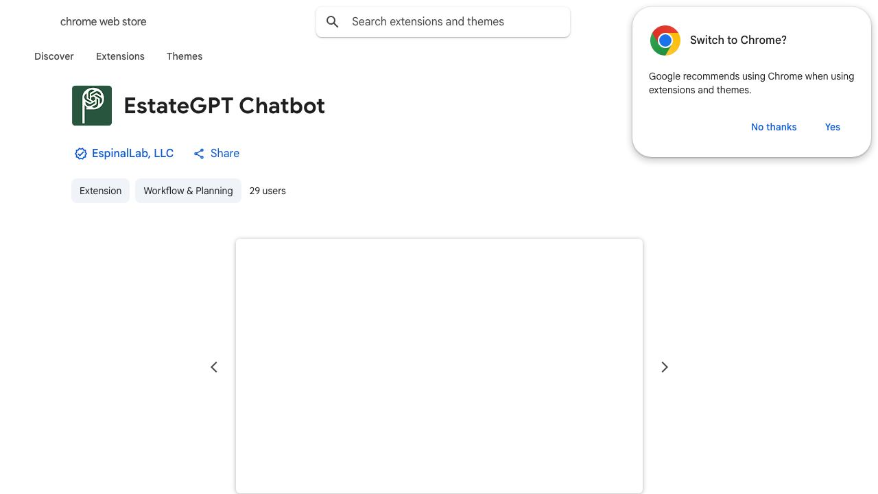 EstateGPT Chatbot 网站截图