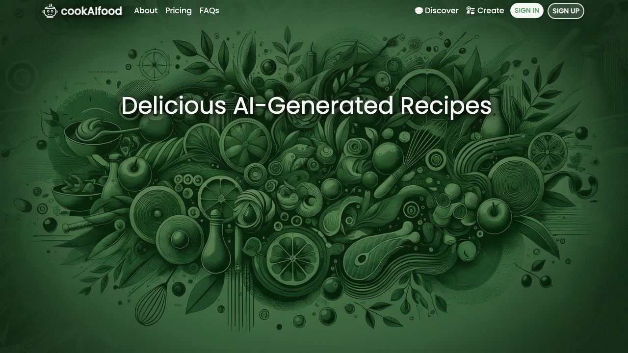 cookAIfood 网站截图