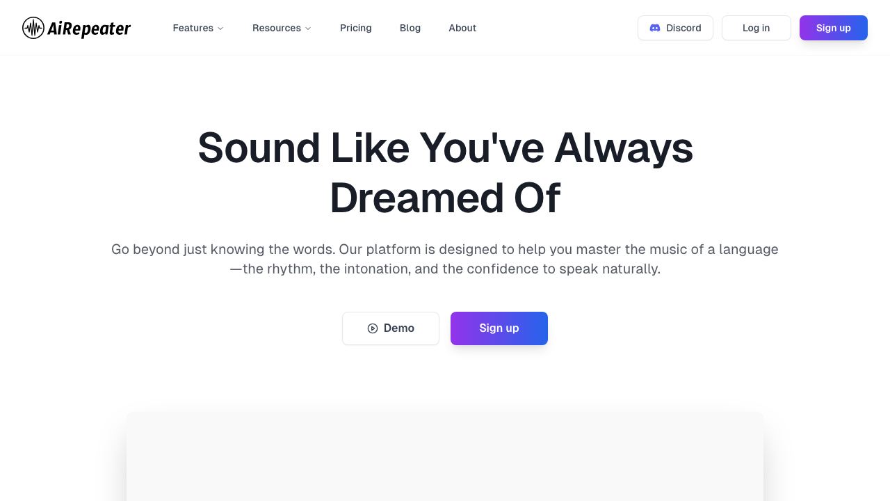 AiRepeater website screenshot