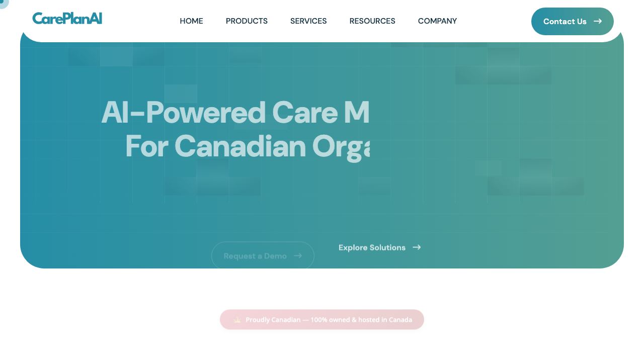 CarePlan AI 网站截图