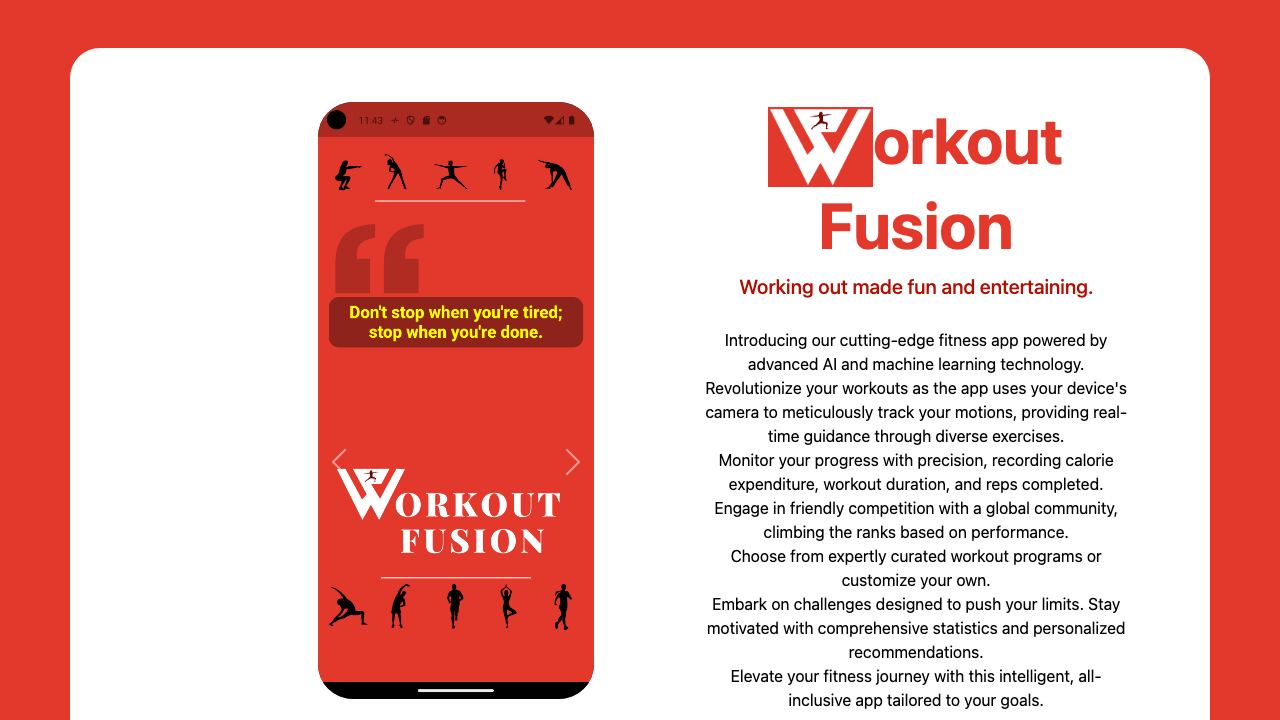 Workout Fusion 网站截图